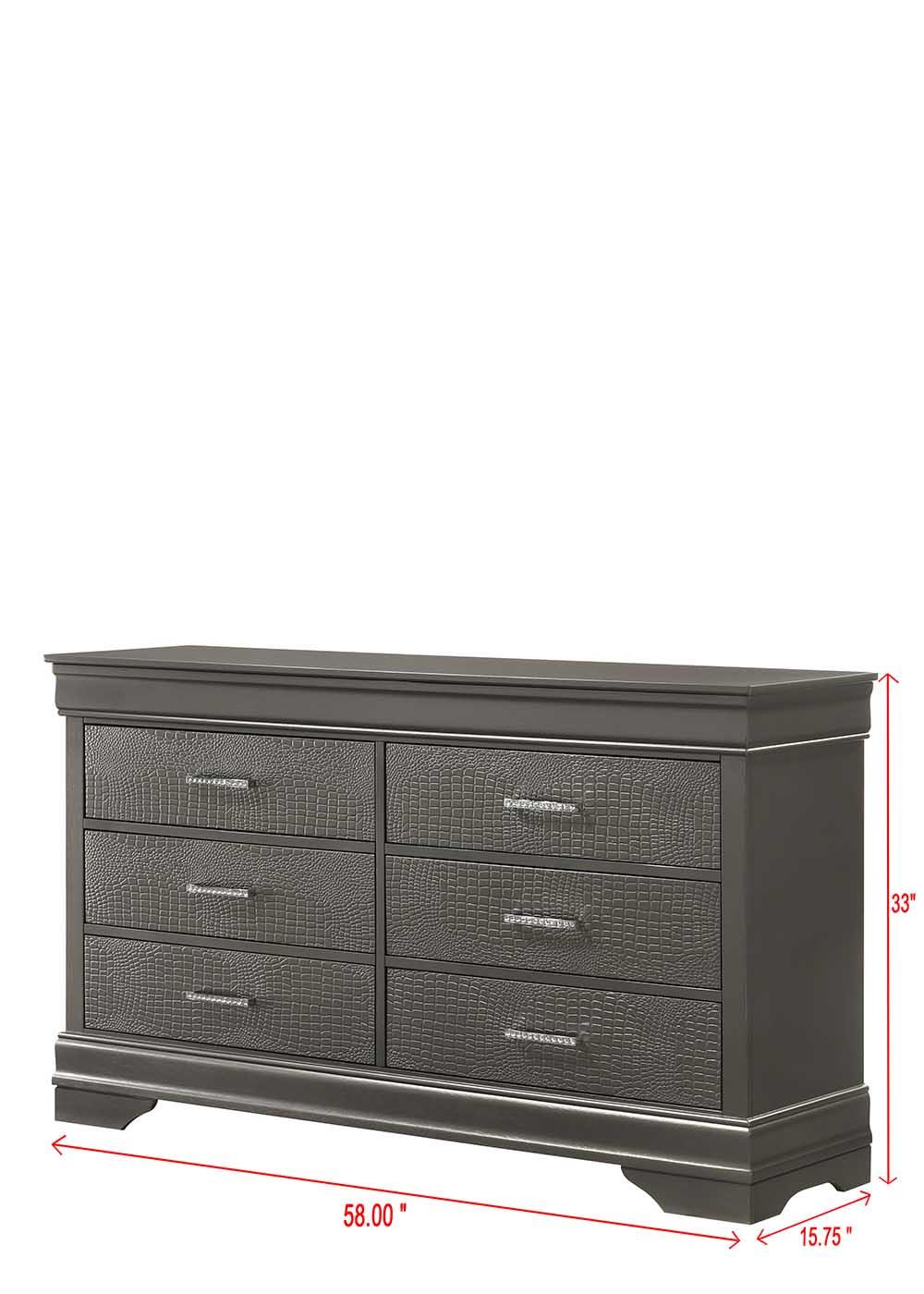 Arya Gray 6-Drawer Dresser