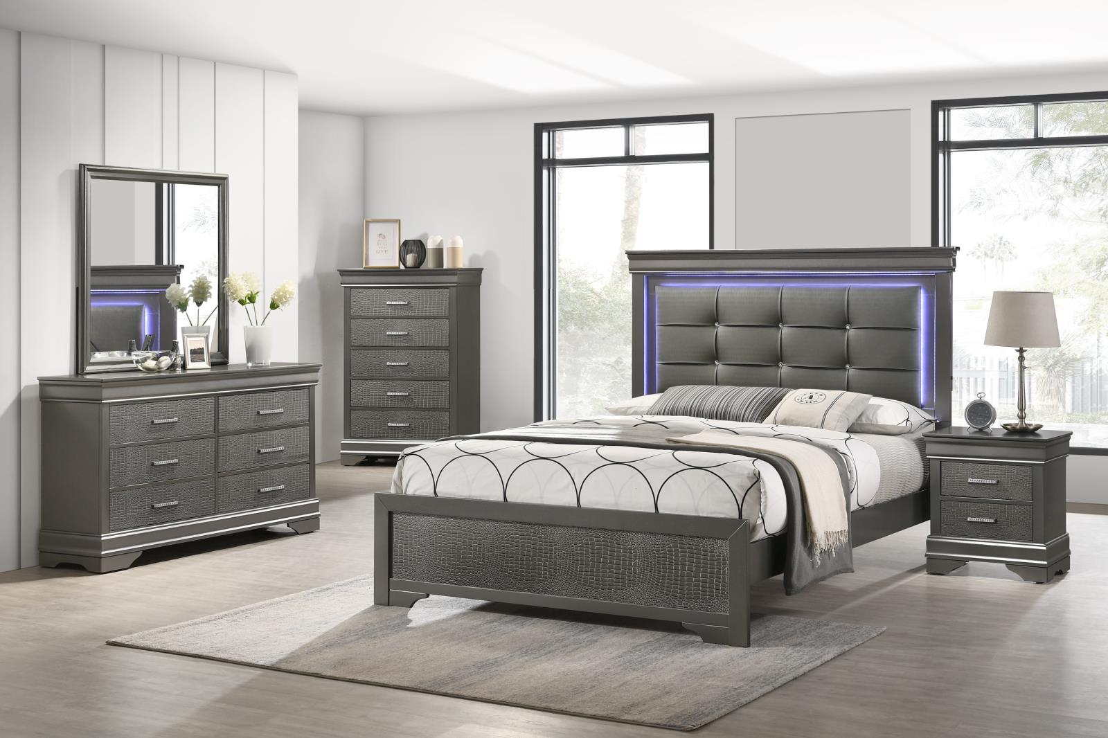 Arya Gray 5-Drawer Chest — view 2