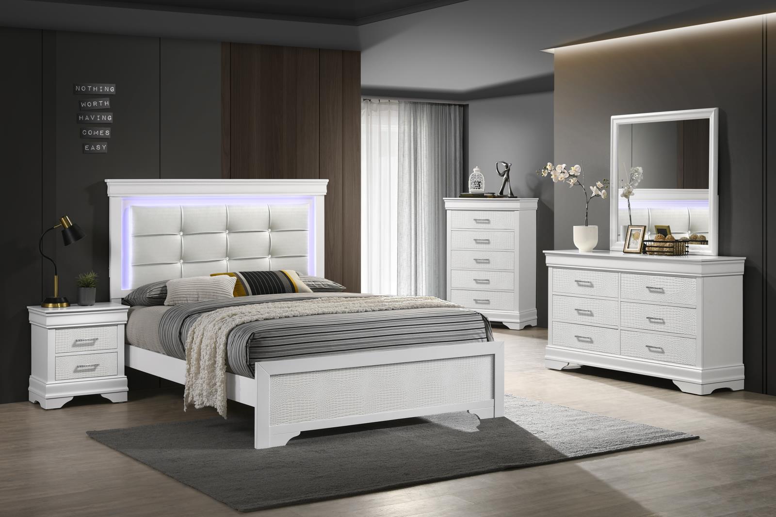 Arya White 5-Drawer Chest — view 2
