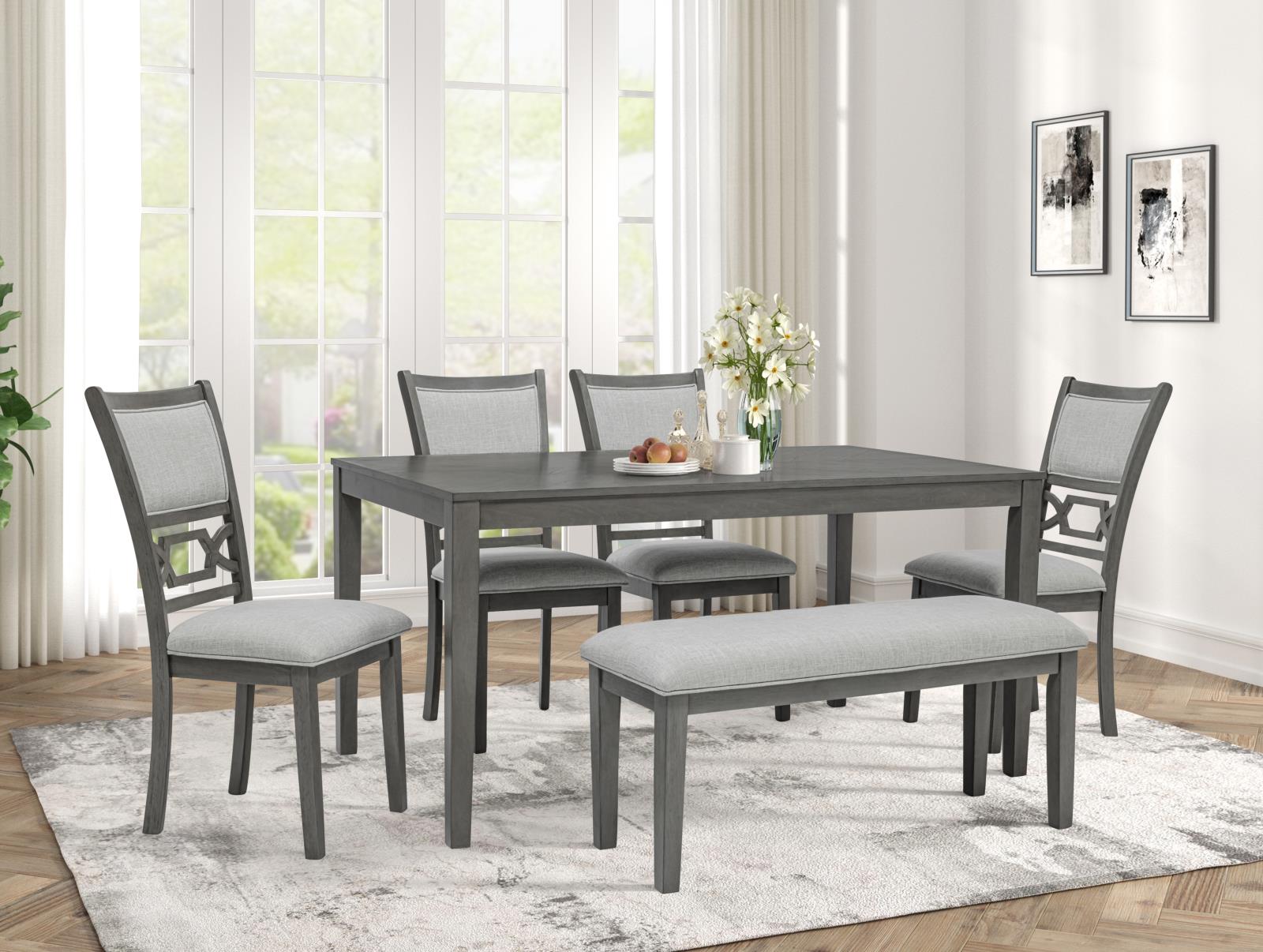 Amara 6-Piece Gray Dining Set
