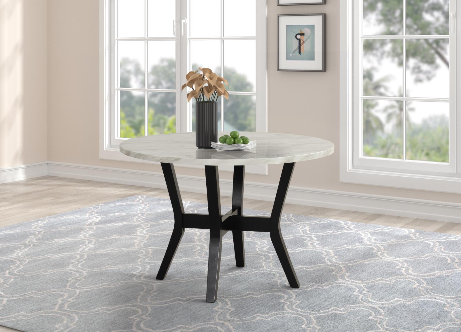 Maria White & Black 5-Piece Dining Set — view 4