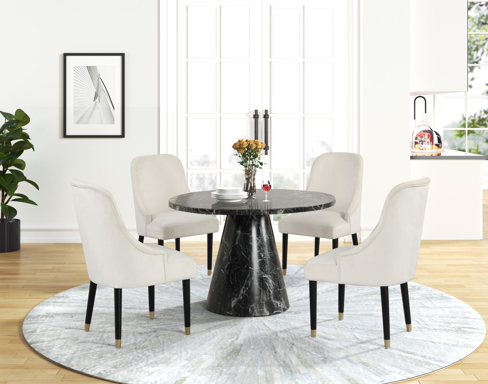 Eva Black Dining Table — view 7