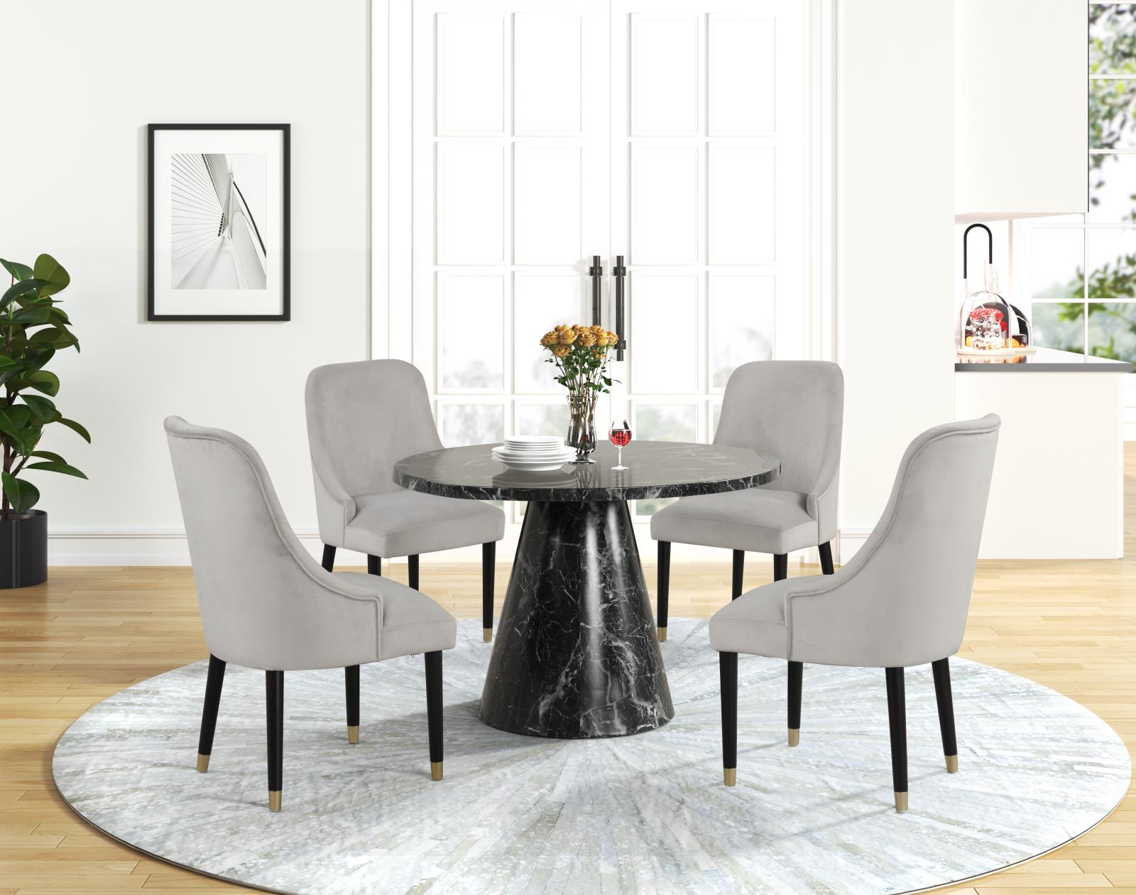 Eva Black Dining Table — view 8