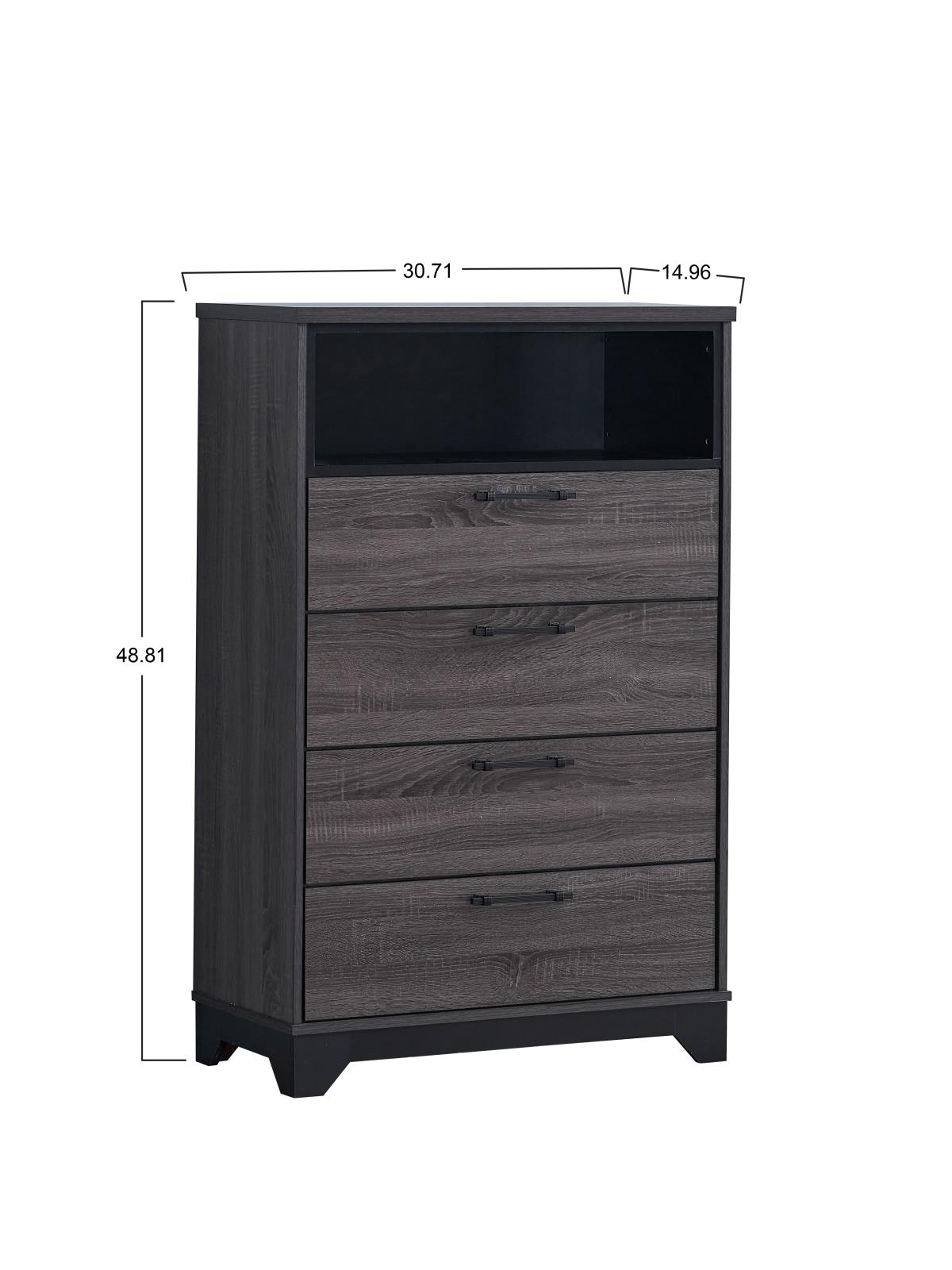 Angelina Gray 4-Drawer Chest