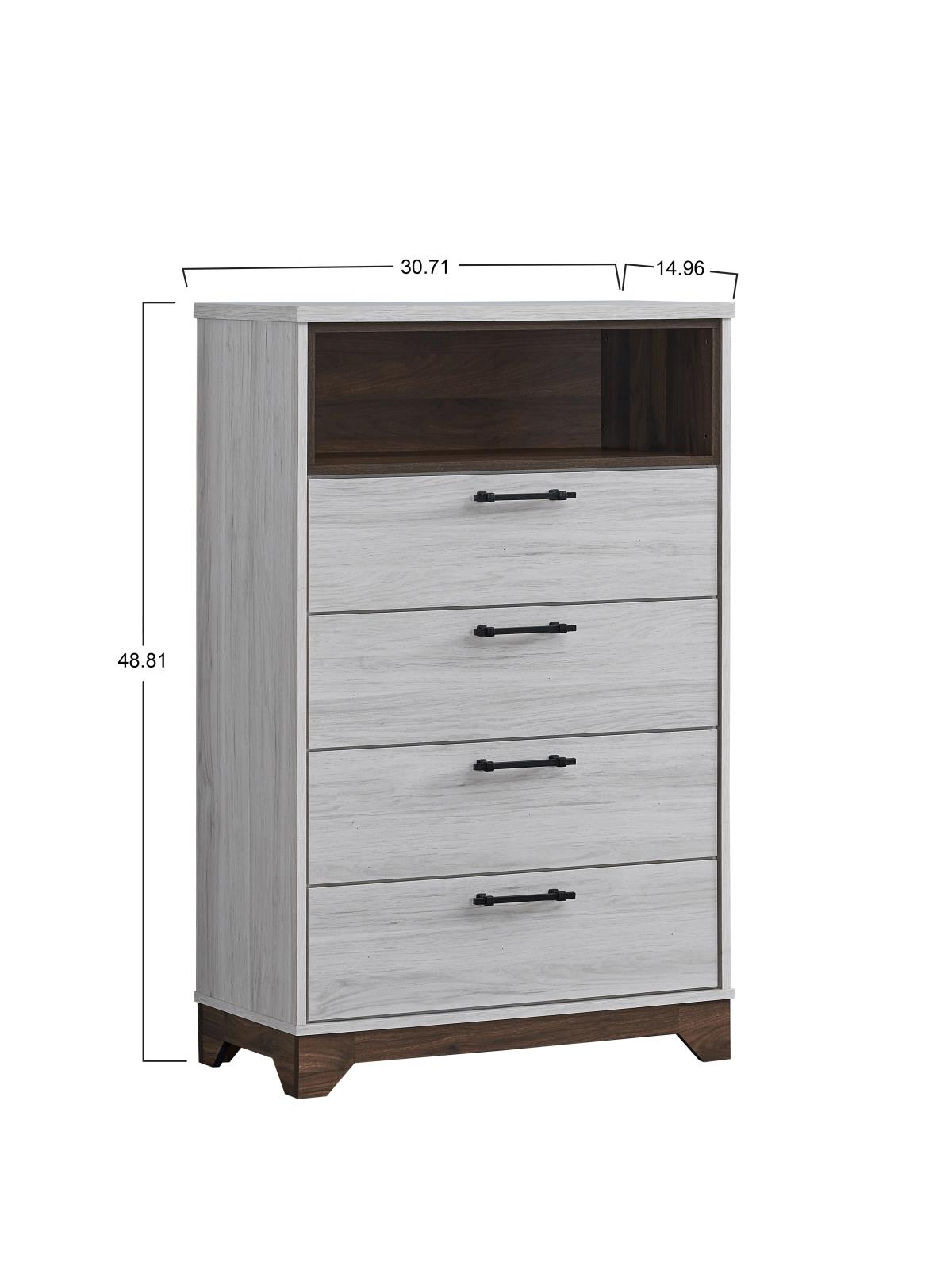 Angelina White 4-Drawer Chest