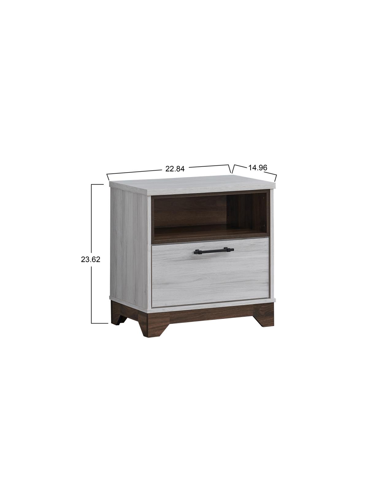 Angelina White 2-Drawer Nightstand