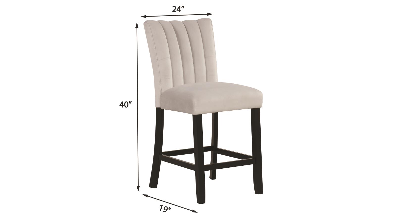 Ayla White & Gray 5-Piece Pub Table Set — view 3