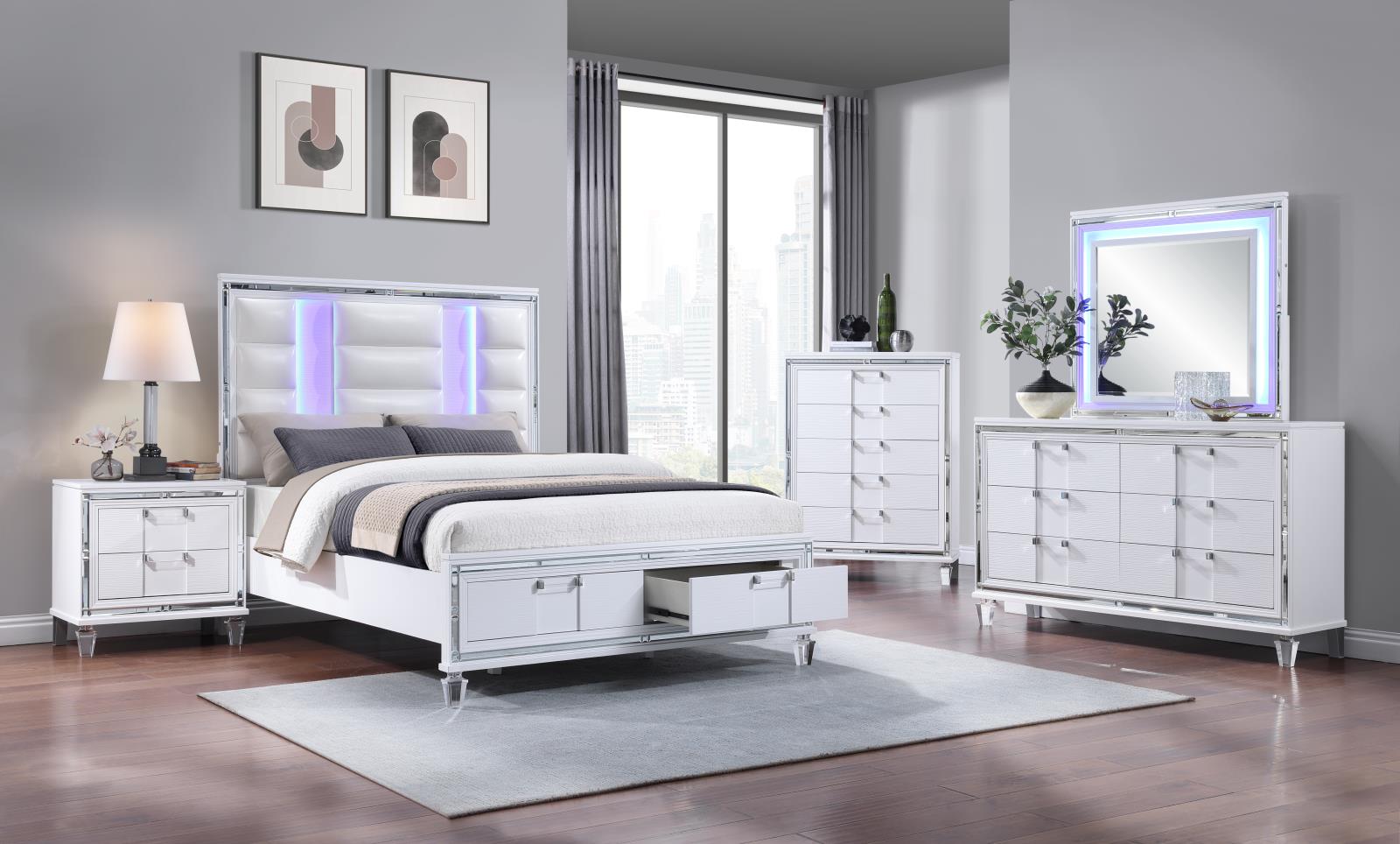 Olivia White 5-Drawer Chest — view 3