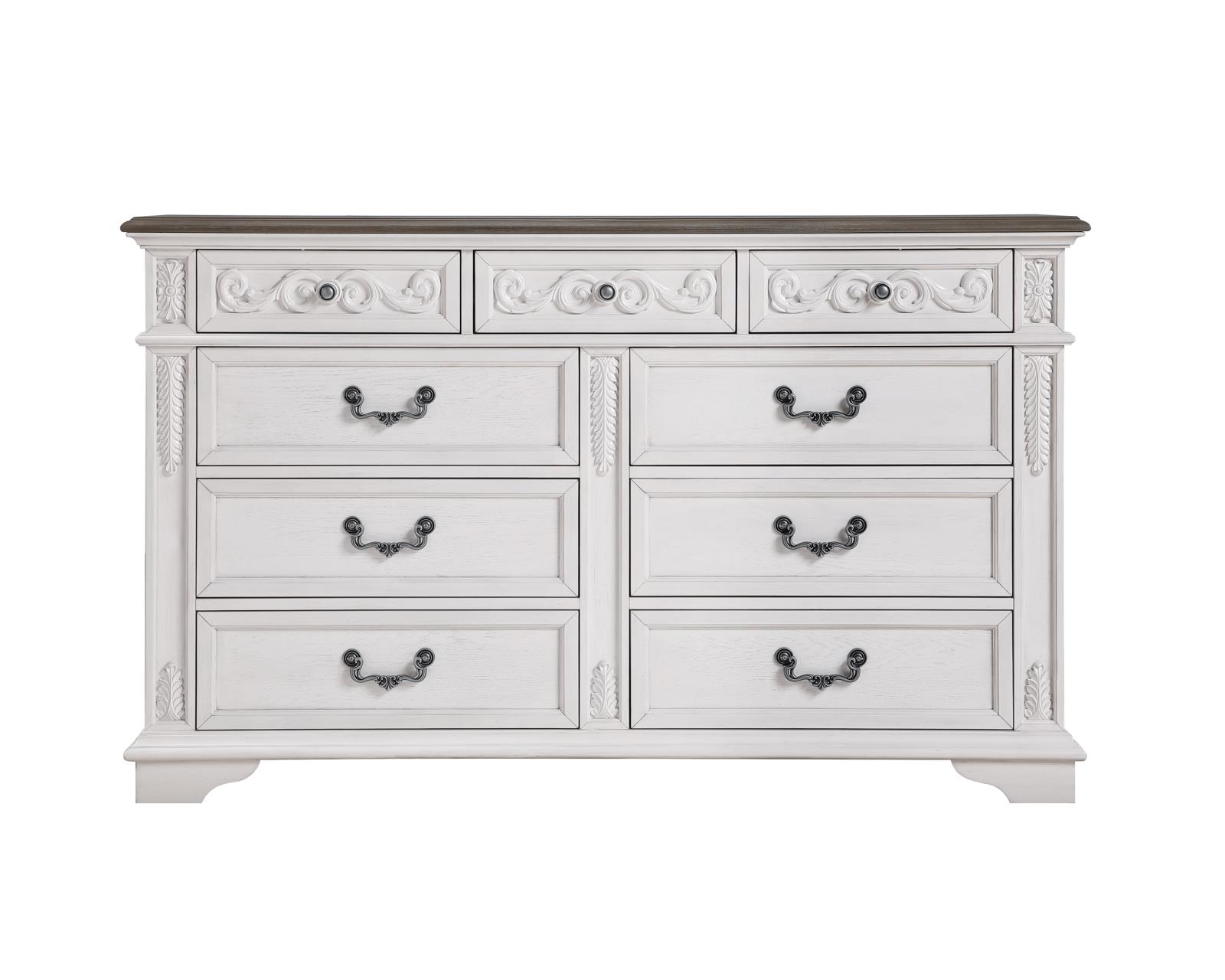 Archi White 9-Drawer Dresser