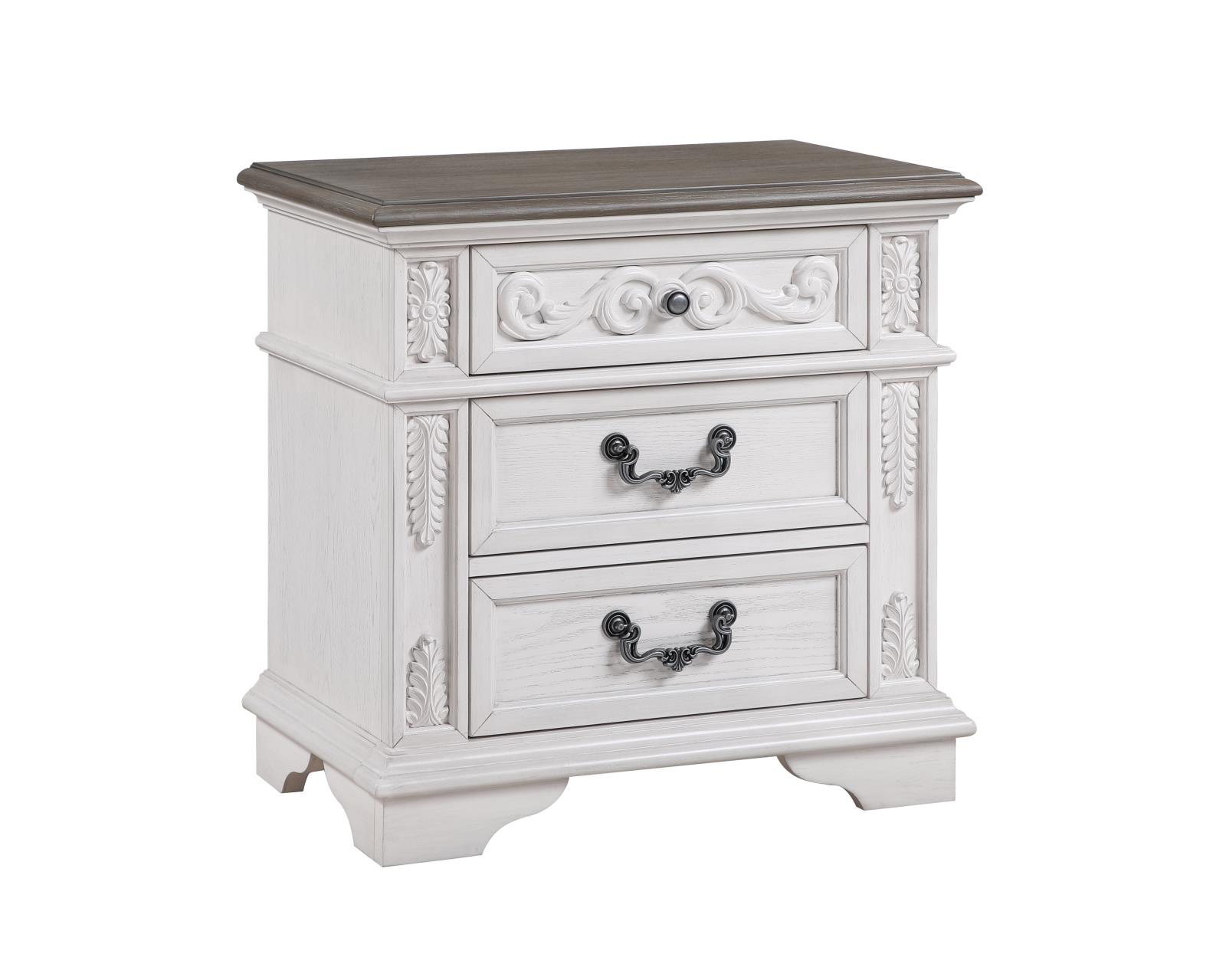 Archi 3-Drawer White Mirror