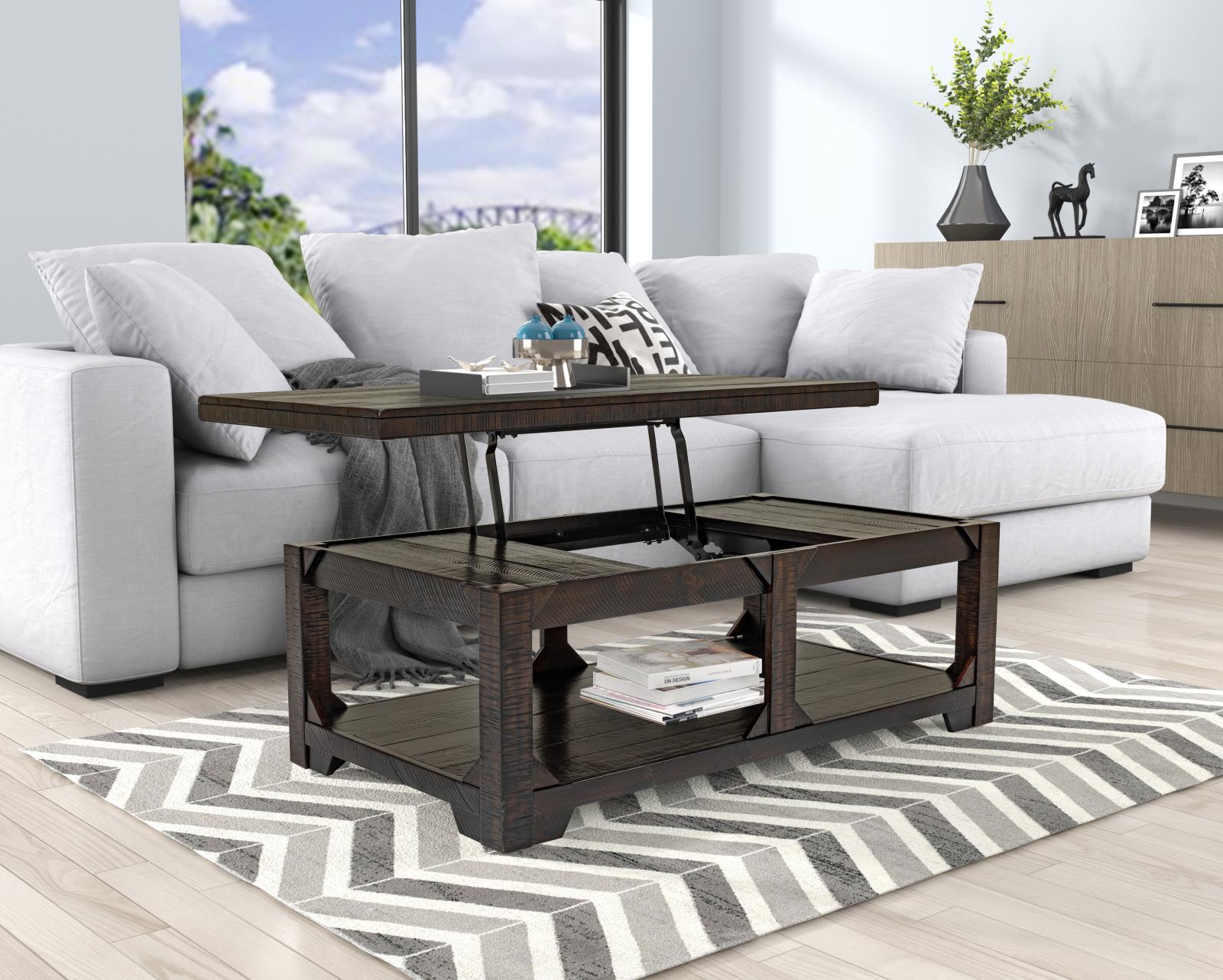 Abby Dark Espresso End Table with Storage Shelf