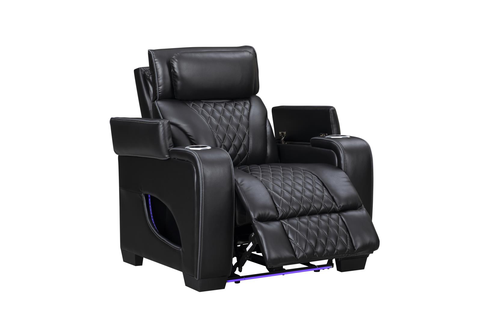 All Star Black Power Recliner with Power Headrest — view 2