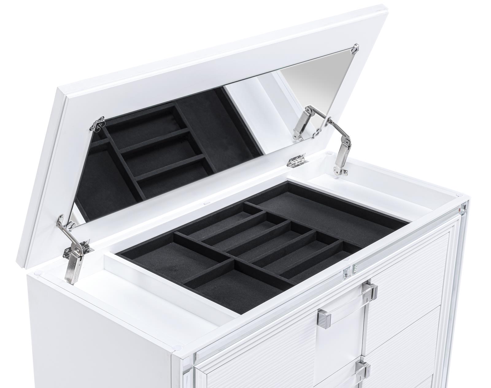 Olivia White 5-Drawer Chest — view 2