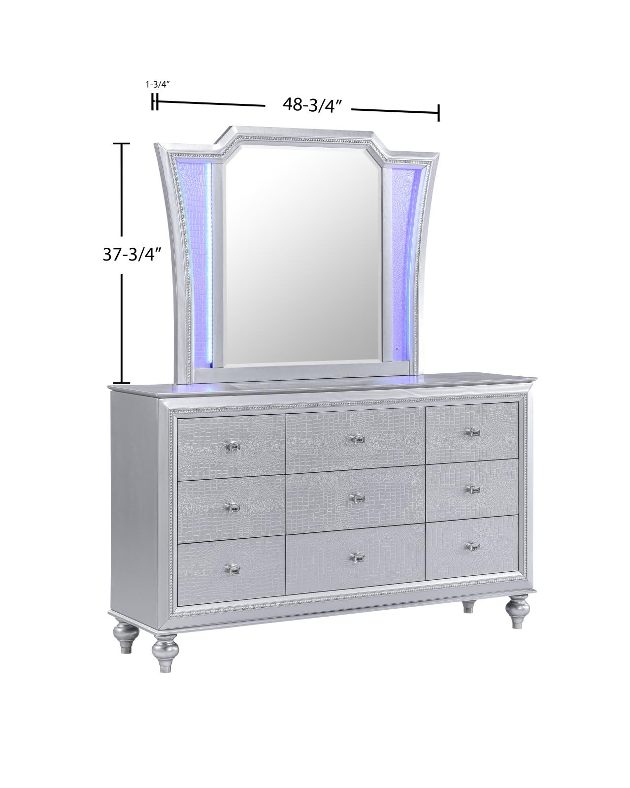 Nottingham Silver Mirror with LED Light