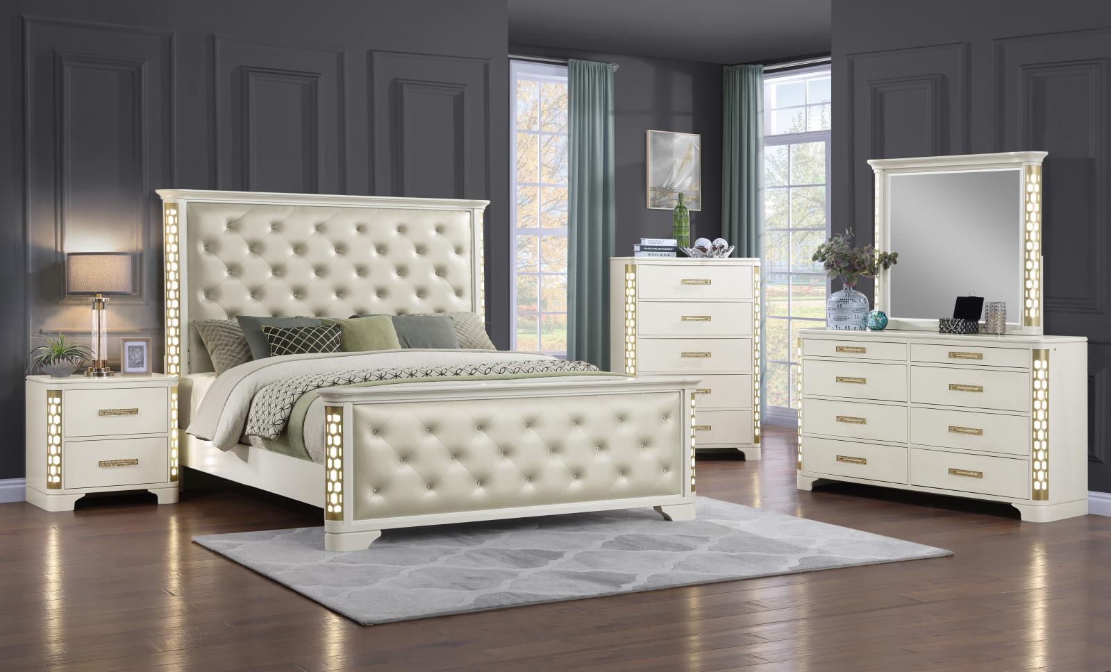 Josie Beige Queen Bed — view 3