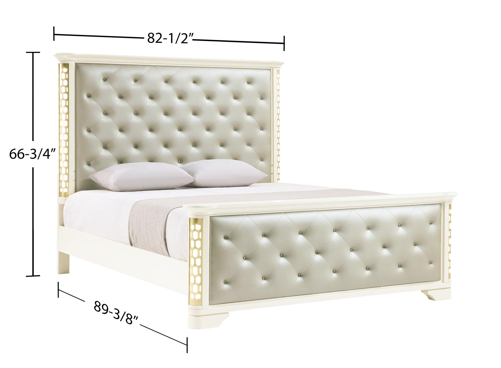 Josie Beige Queen Bed — view 2