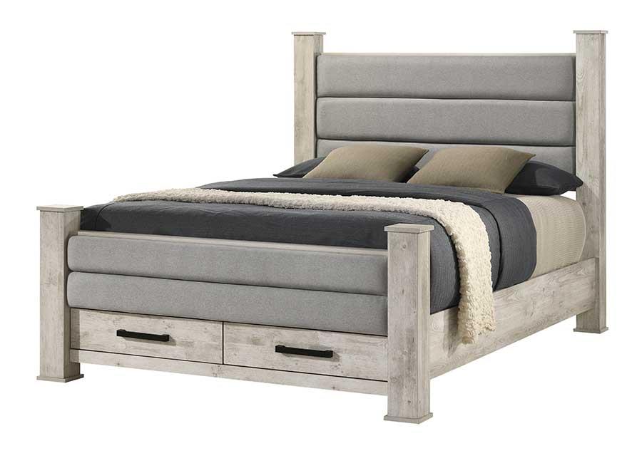 Dore Cream Queen Bed, Dresser, Mirror & Nightstand — view 3