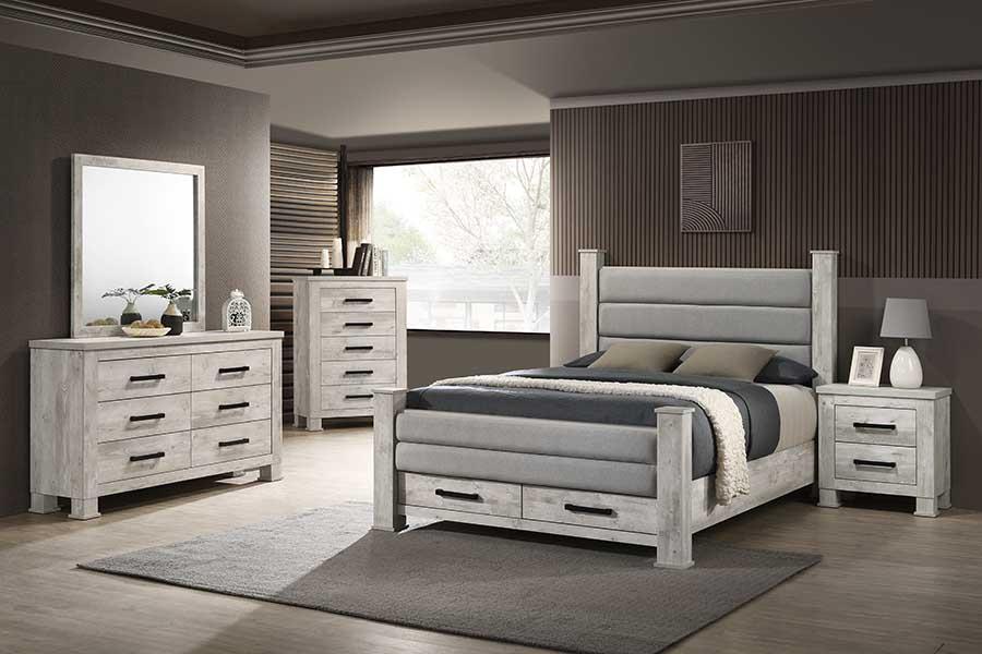Dore Cream 2-Drawer Nightstand — view 2