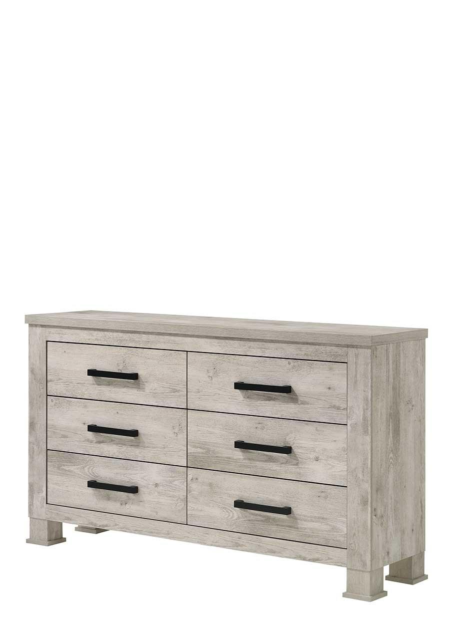 Dore Cream Queen Bed, Dresser, Mirror & Nightstand — view 4