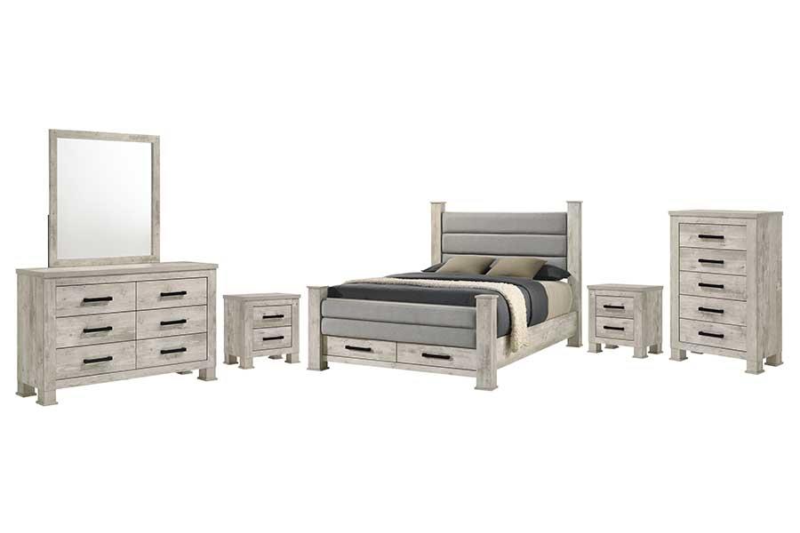 Dore Cream 2-Drawer Nightstand — view 3
