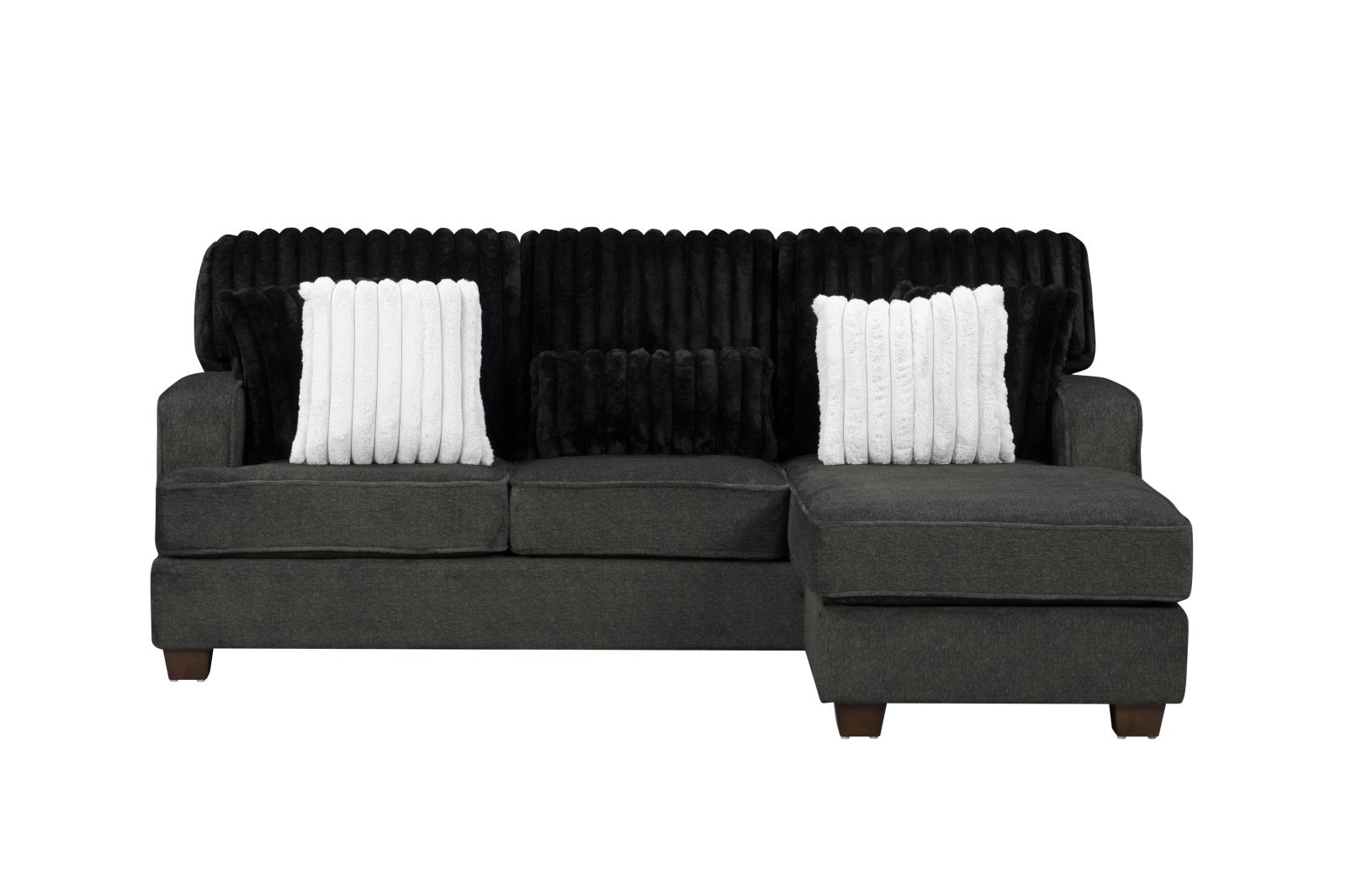 Haisley Dark Gray Reversible Sectional — view 3