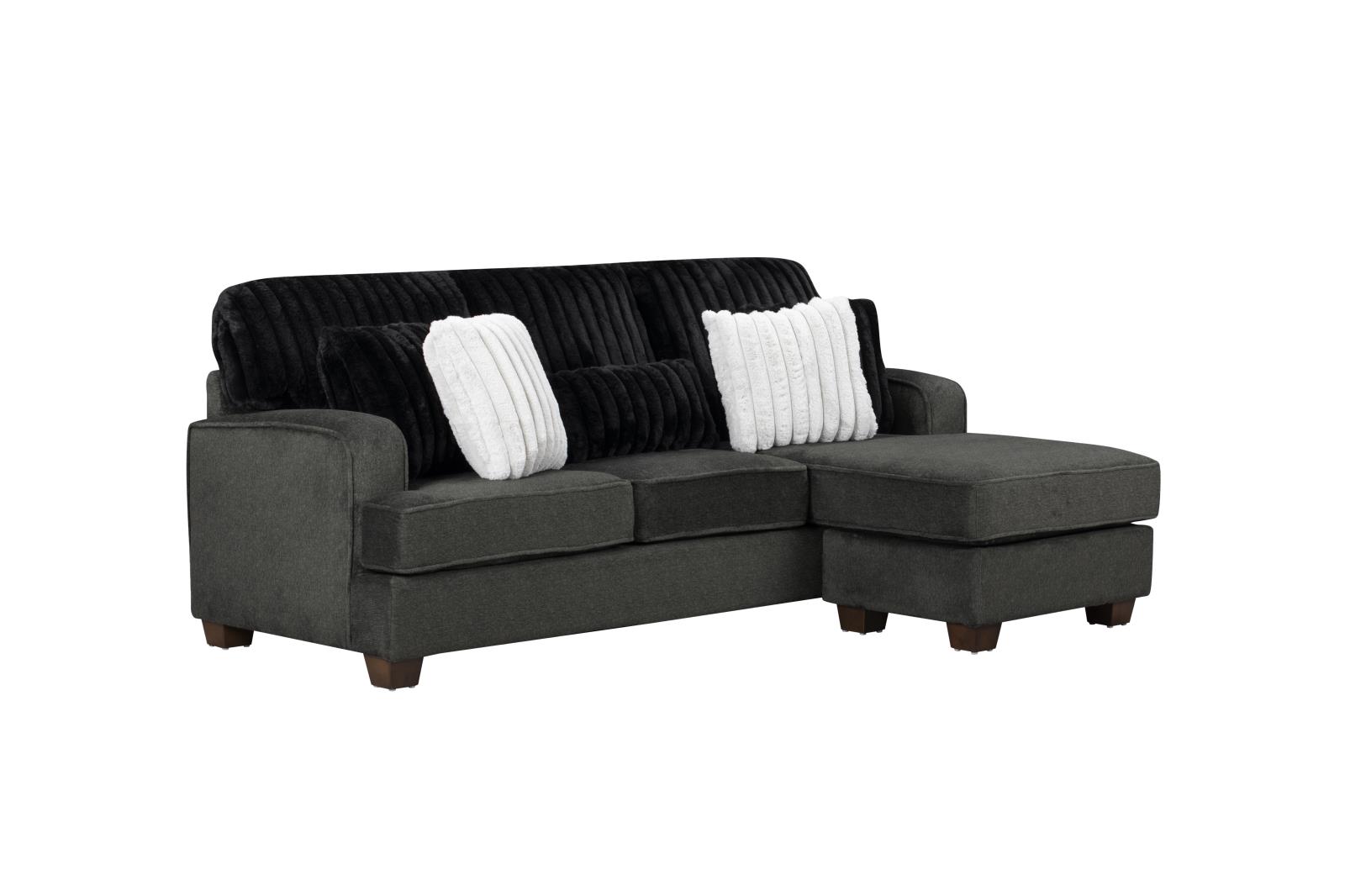 Haisley Dark Gray Reversible Sectional — view 2