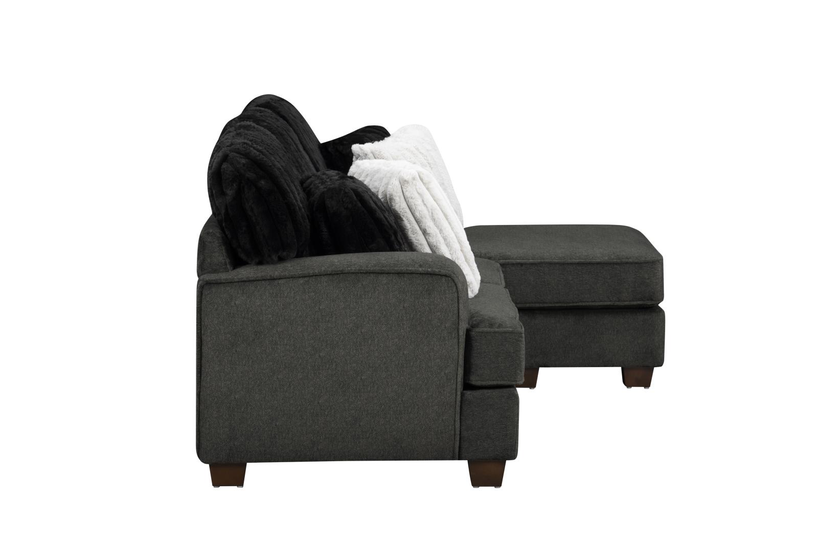 Haisley Dark Gray Reversible Sectional — view 4