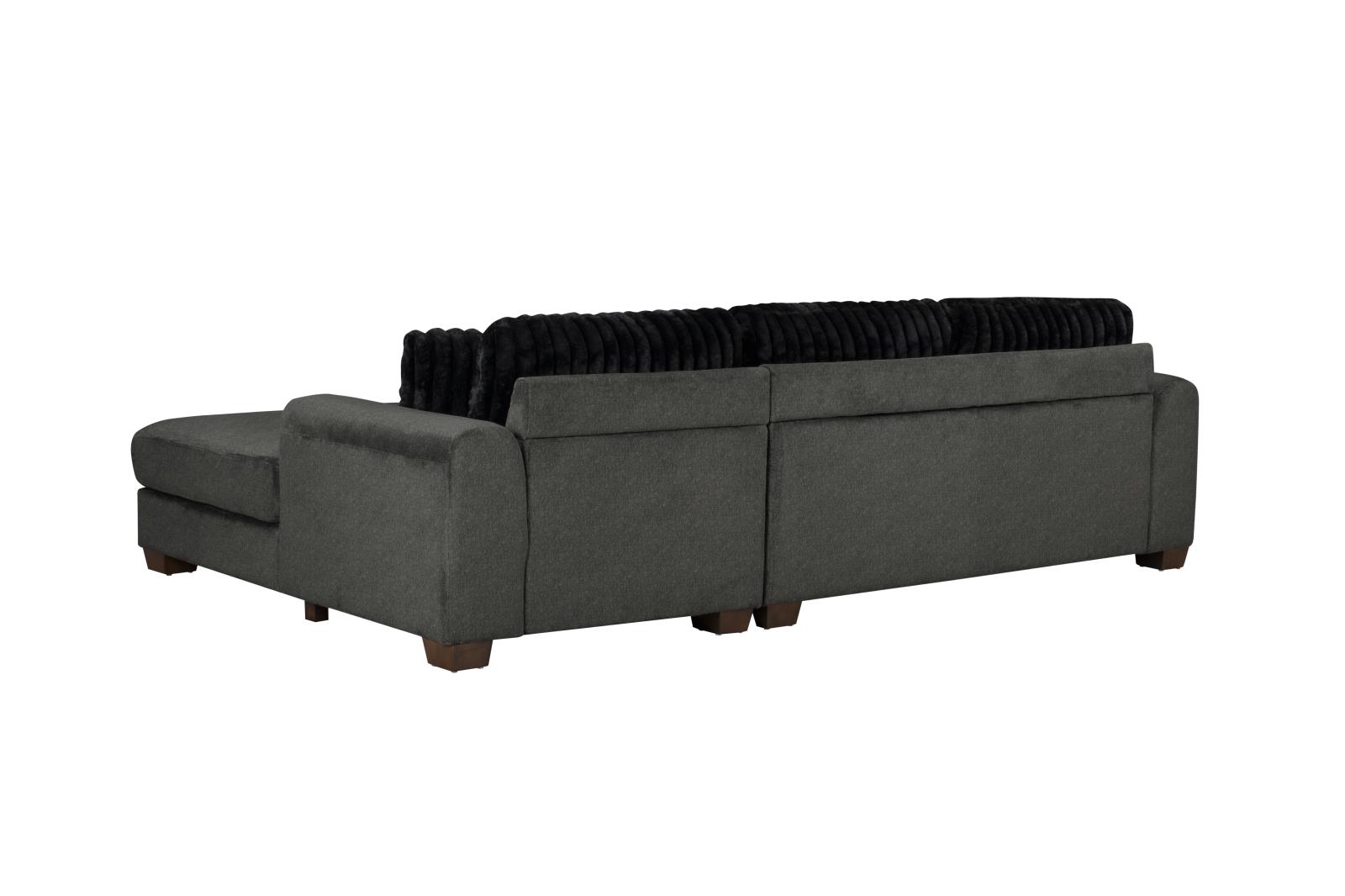 Haisley Dark Gray Reversible Sectional — view 6