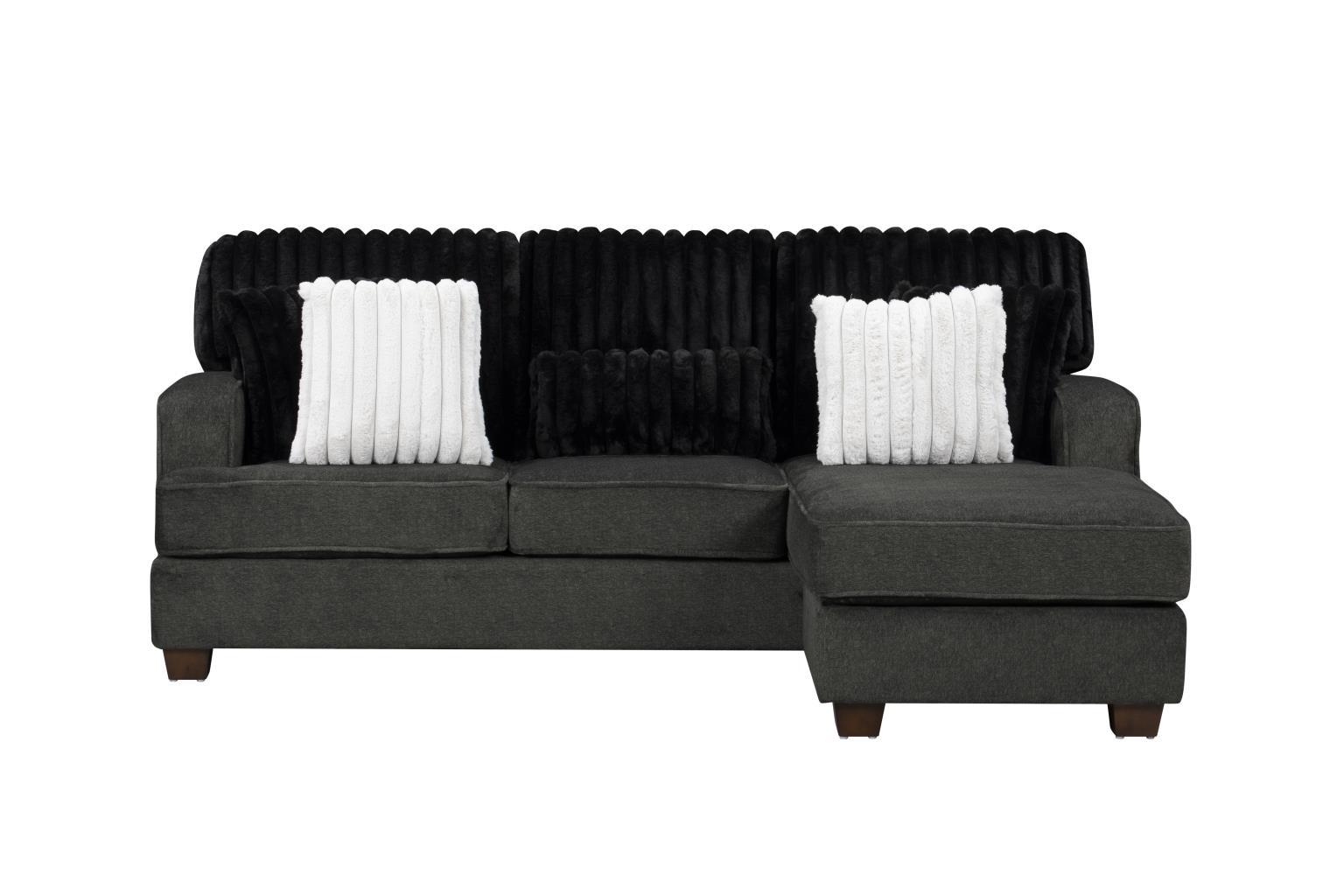 Haisley Dark Gray Reversible Sectional