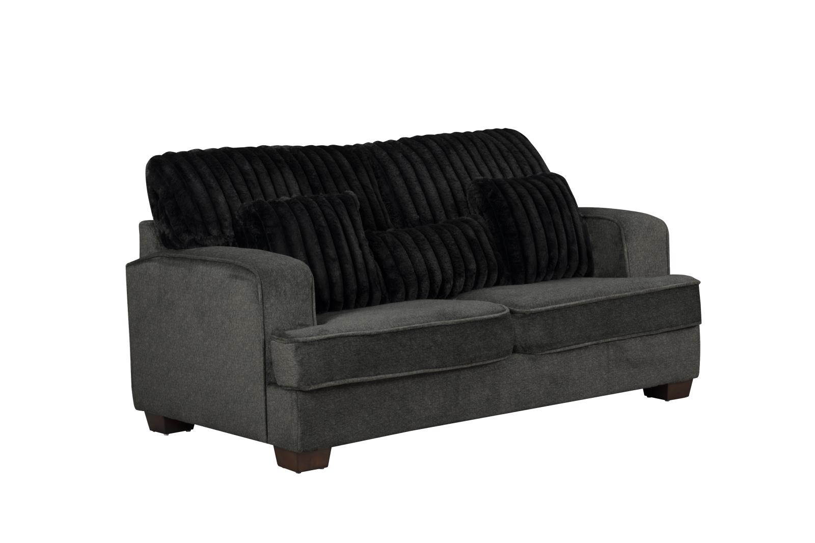 Haisley Dark Gray Sofa & Loveseat & Chair — view 3