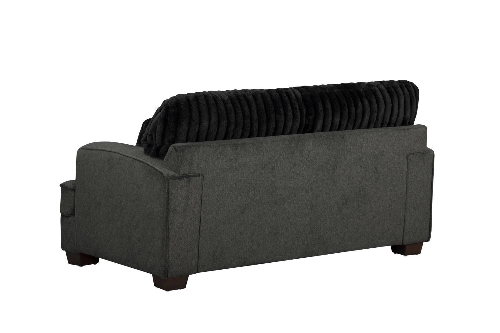 Haisley Dark Gray Sofa & Loveseat & Chair — view 9