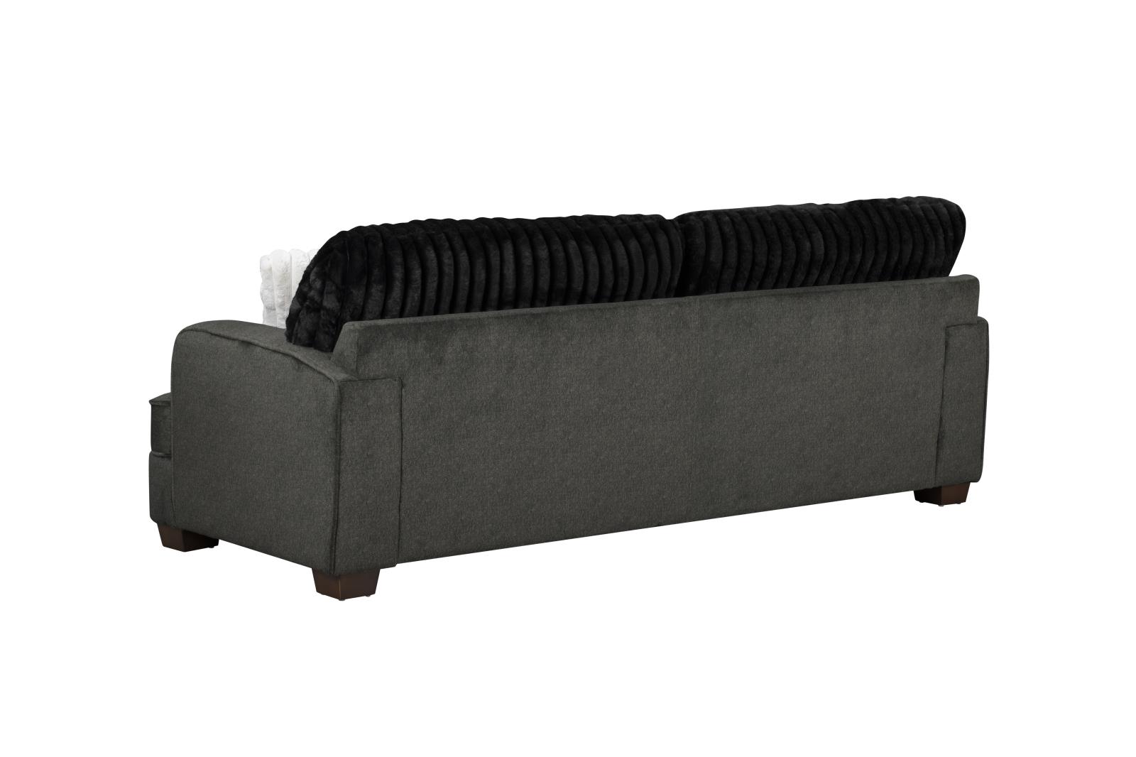 Haisley Dark Gray Sofa & Loveseat & Chair — view 10