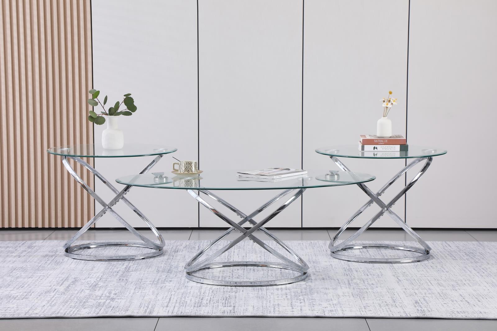 Helix Chrome End Table — view 2