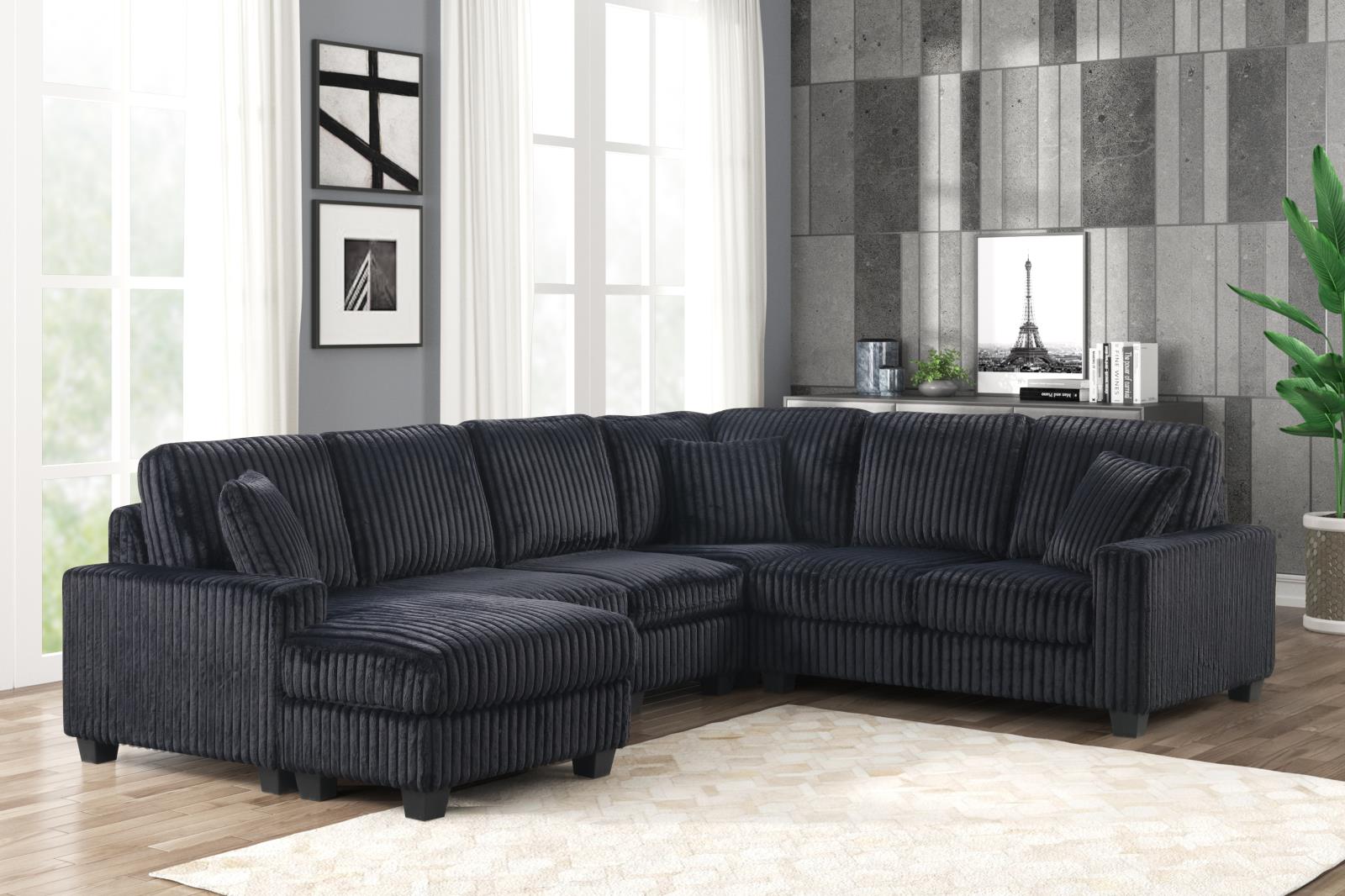 Rana Black Sectional