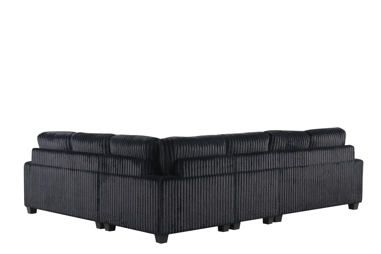 Rana Black Sectional — view 3