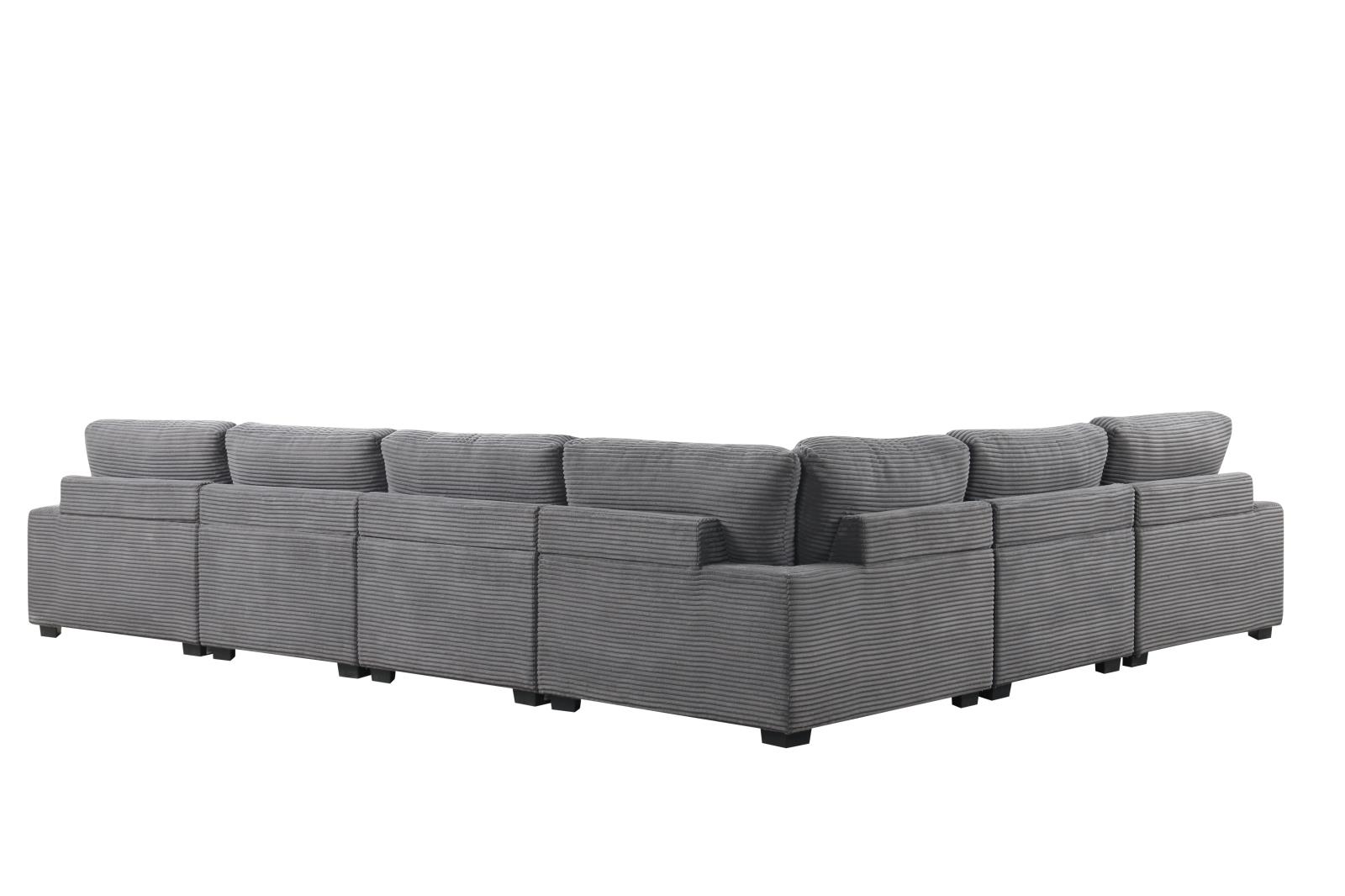 Carla Gray Ottoman — view 4