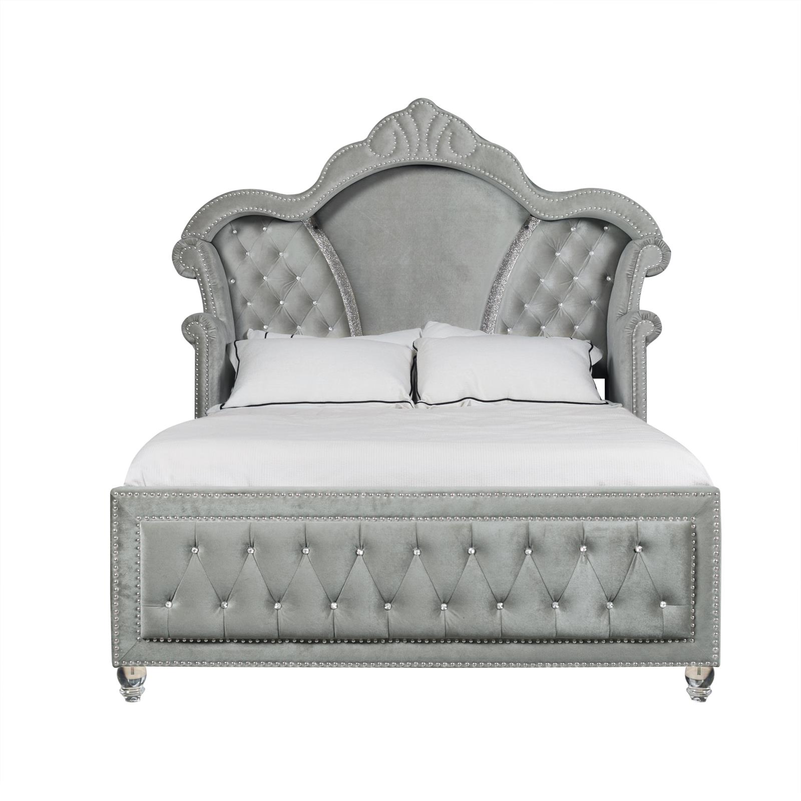 Augusta Gray King Bed, Dresser, Mirror, Chest & Nightstand — view 5