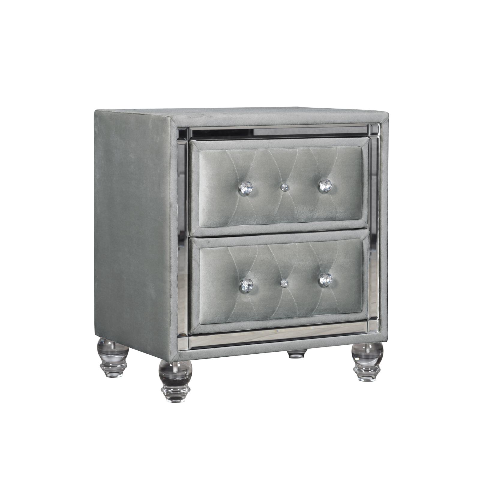 Augusta Gray King Bed, Dresser, Mirror, Chest & Nightstand — view 6