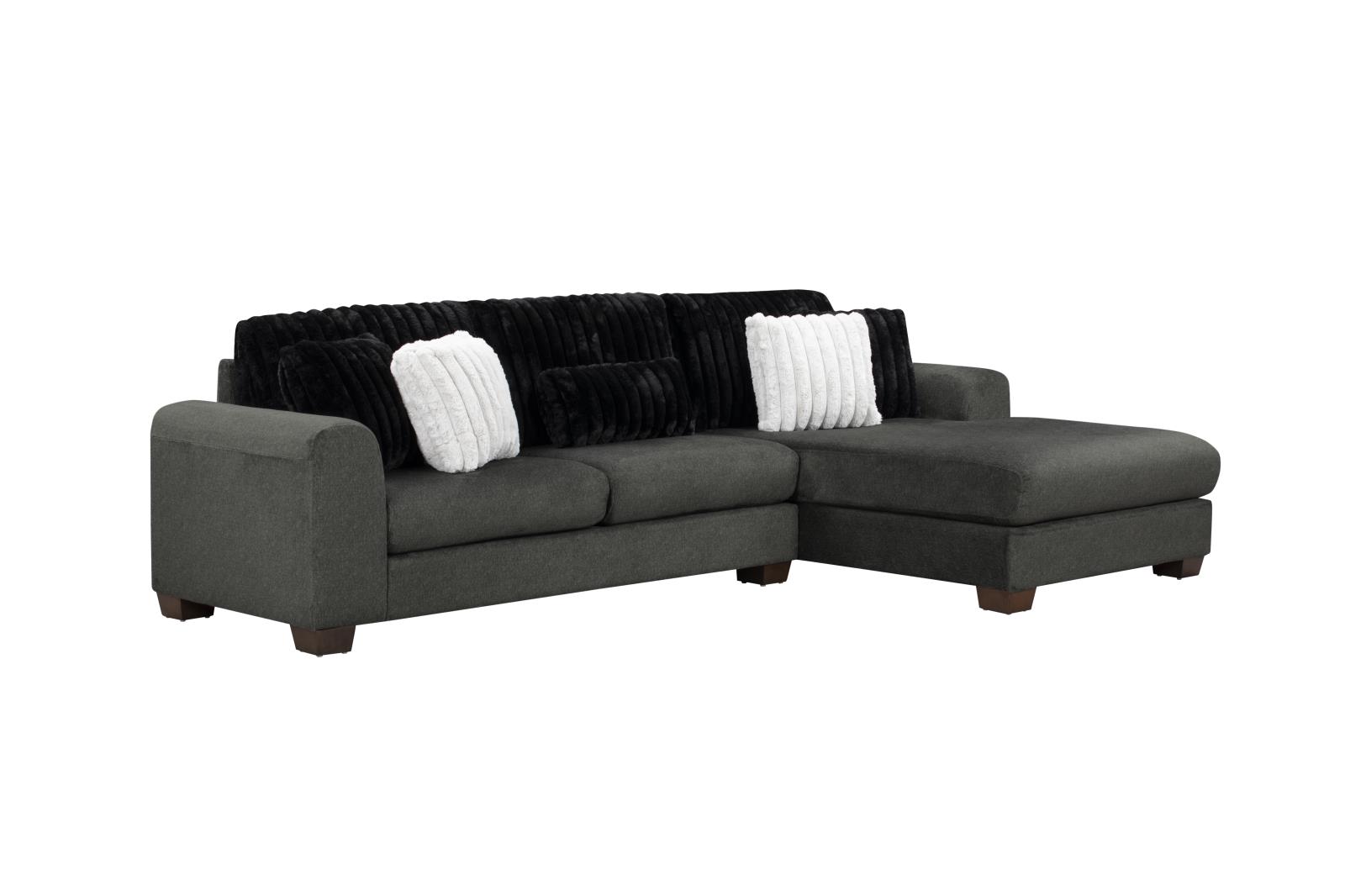 Haisley Dark Gray Sectional — view 4