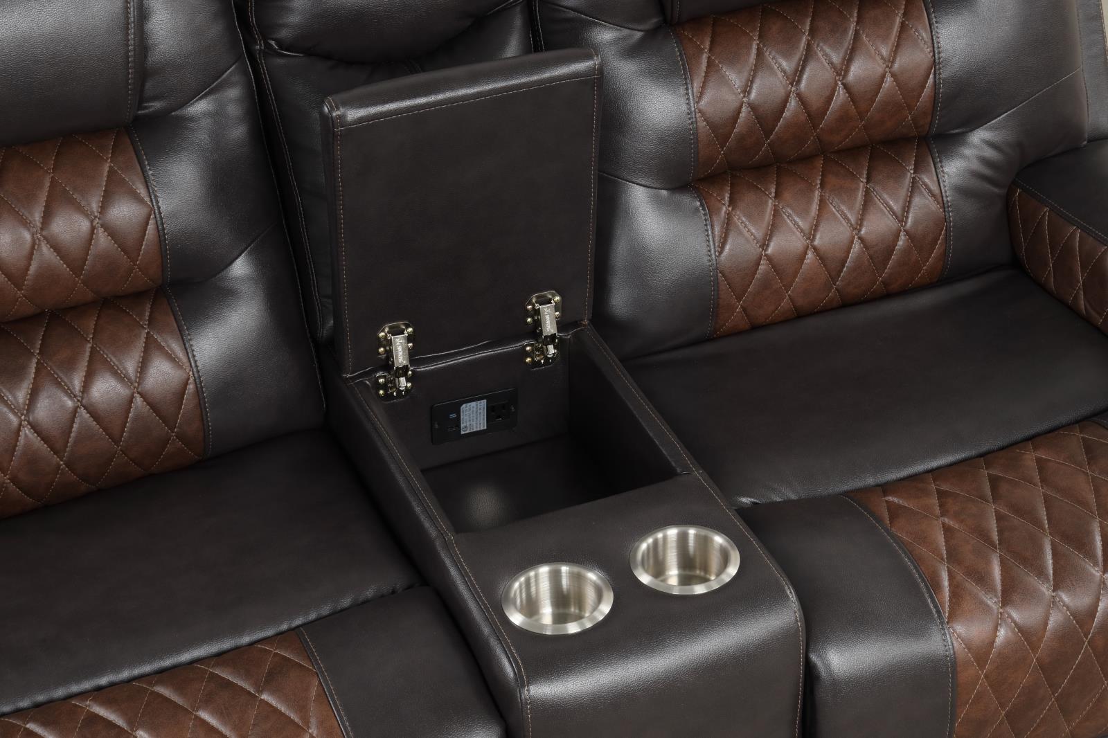 Ohio Brown Manual Reclining Sofa, Loveseat & Recliner — view 8