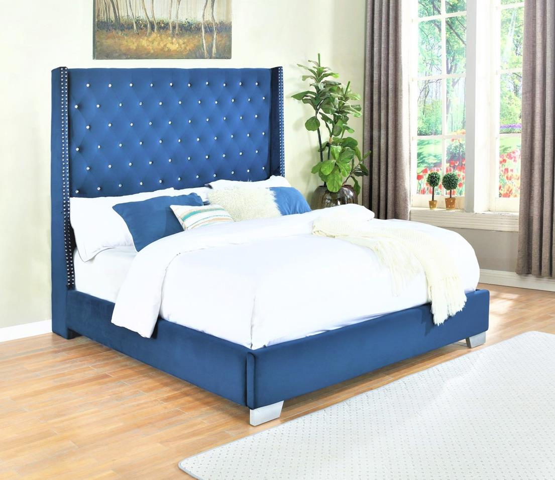 Sedona Blue Upholstered King Bed