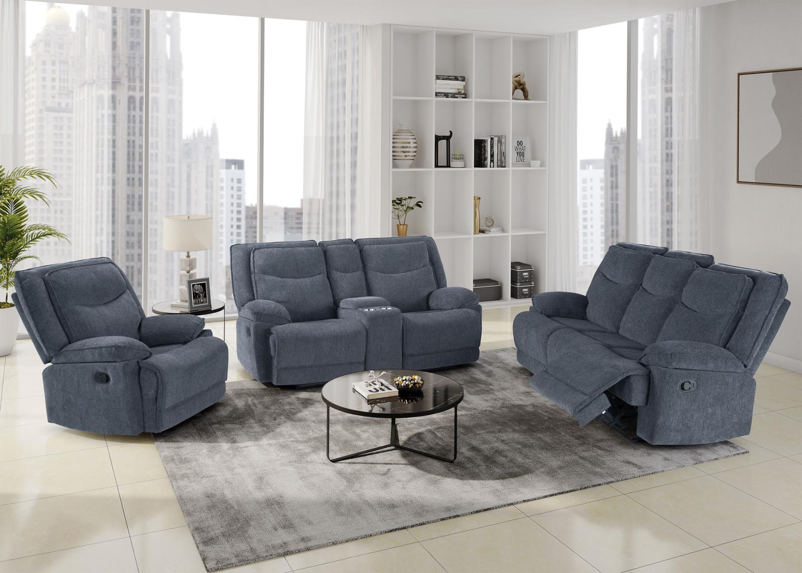 Asheville Gray Manual Reclining Sofa & Loveseat