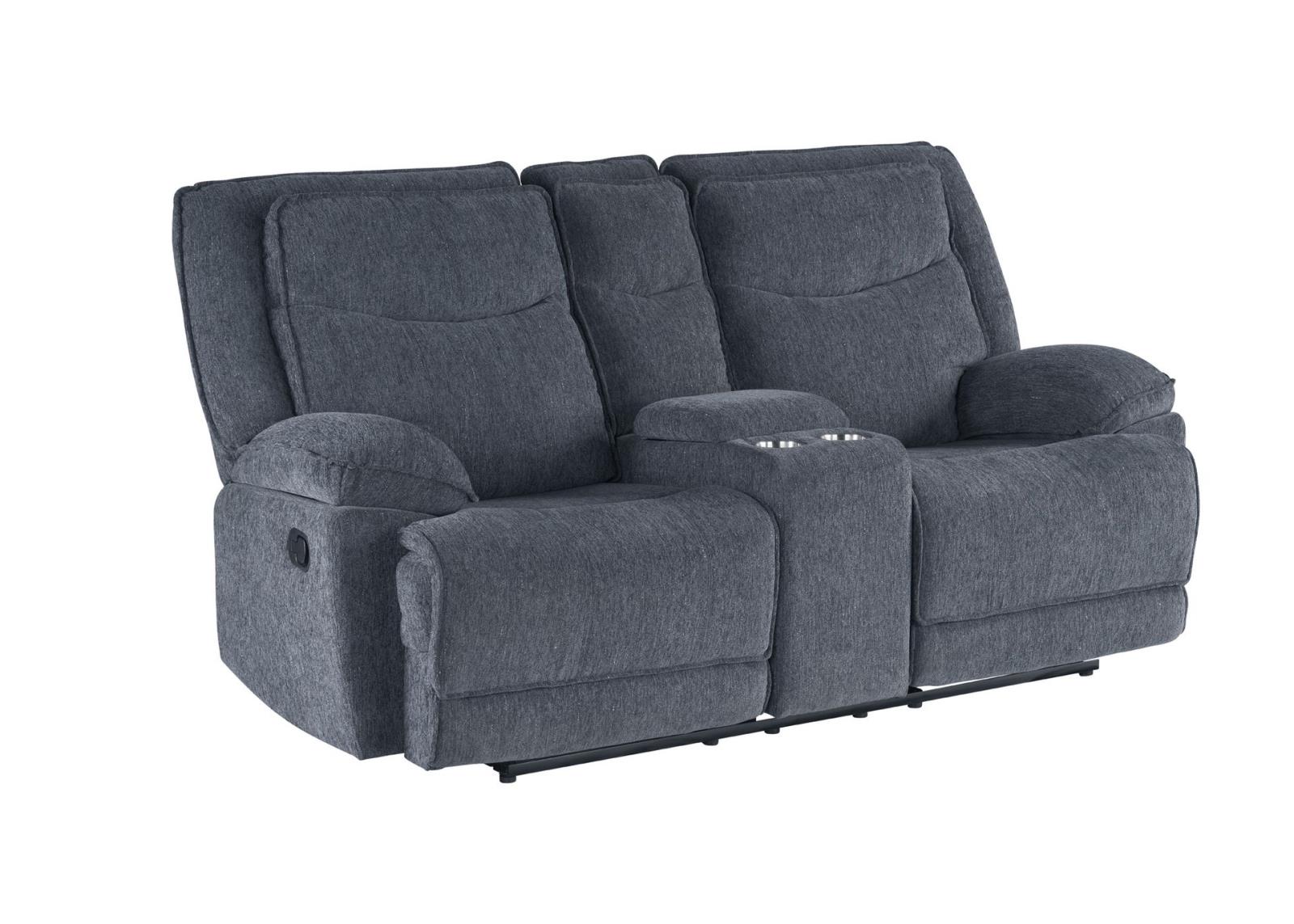 Asheville Gray Manual Recliner Loveseat