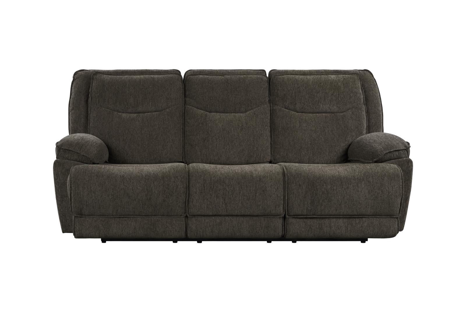 Asheville Brown Manual Recliner Sofa