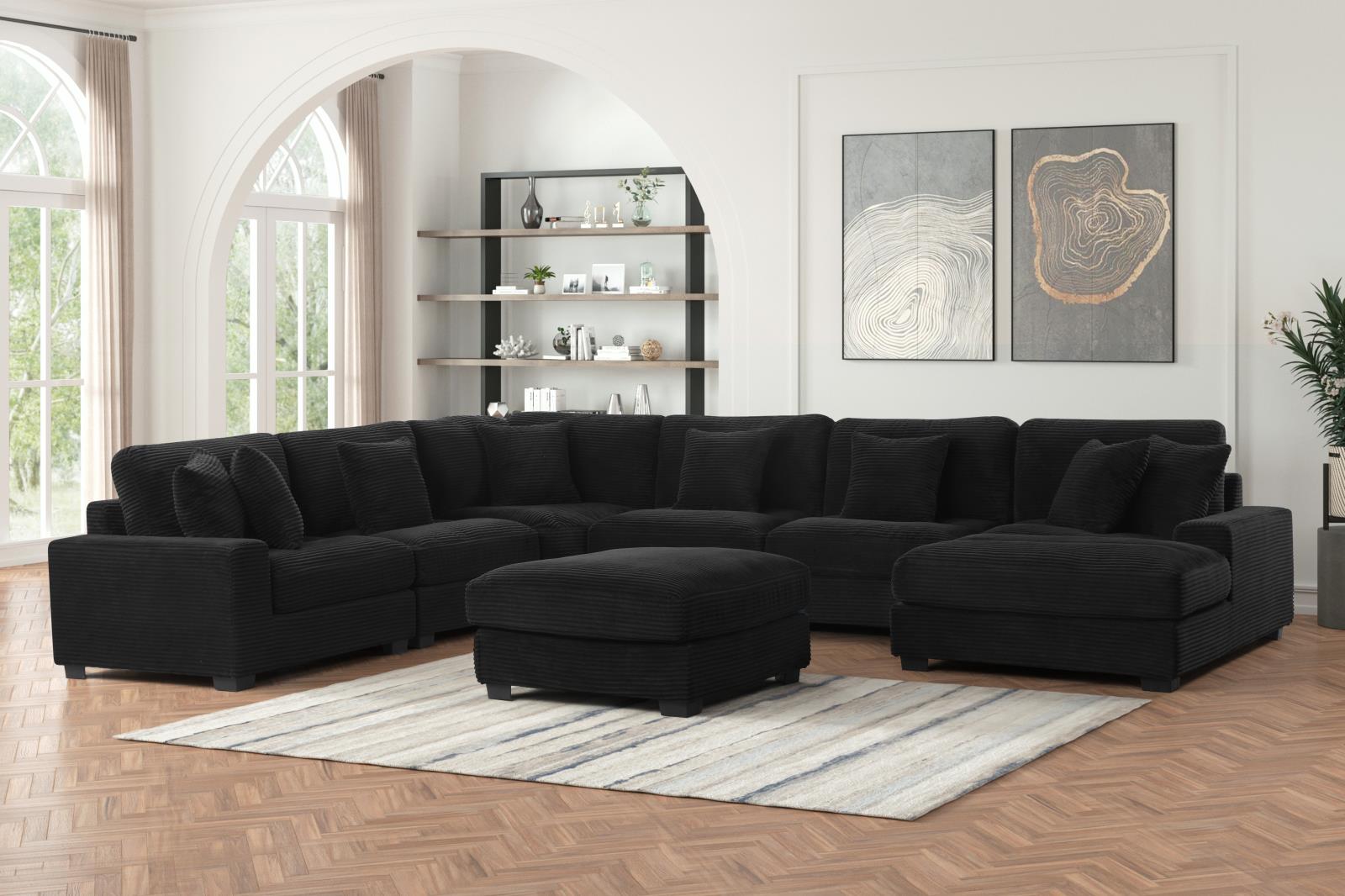 Carla Black Ottoman