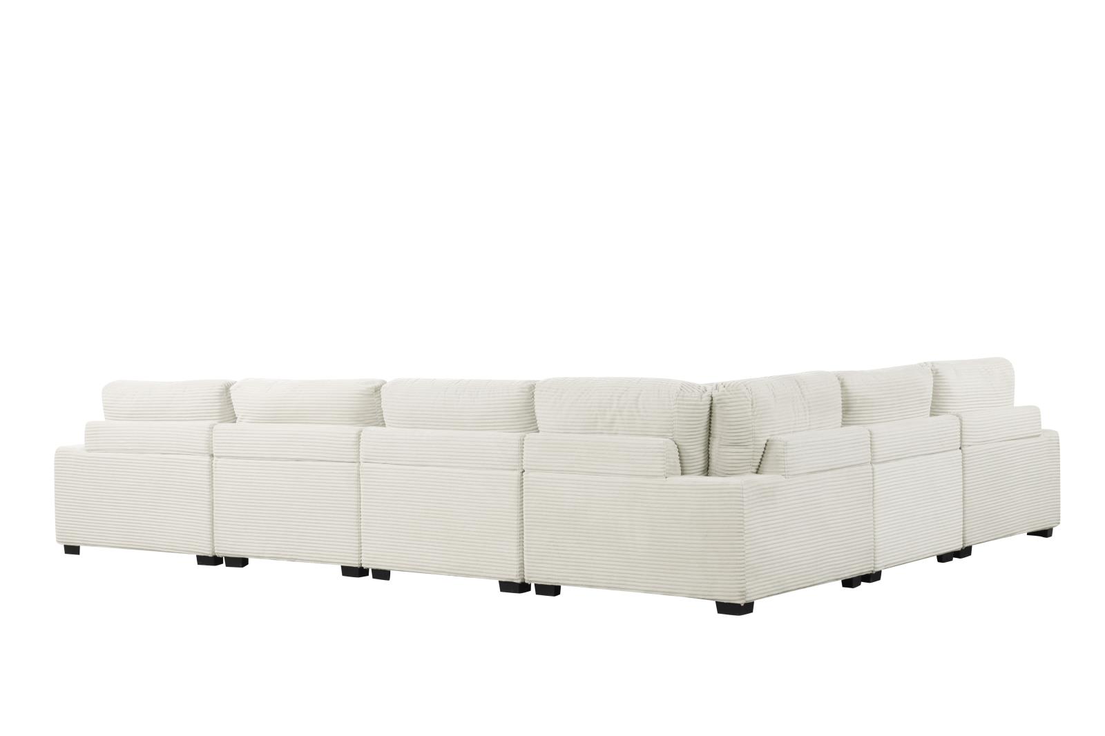 Carla Cream 6-Piece Sectional (Laf Chair — view 2