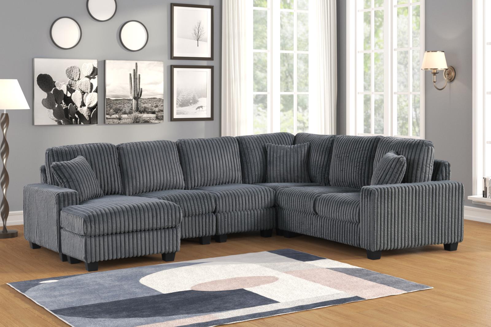 Rana Gray Sectional — view 2