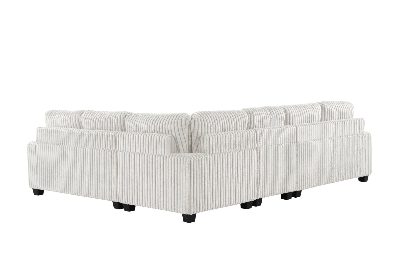 Rana White Sectional — view 3