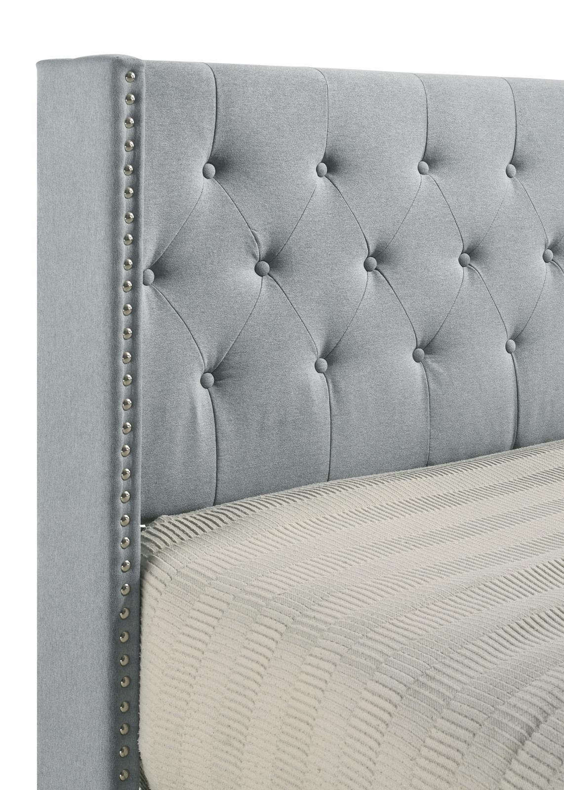 Teal Teal Upholstered Twin Bed — view 4