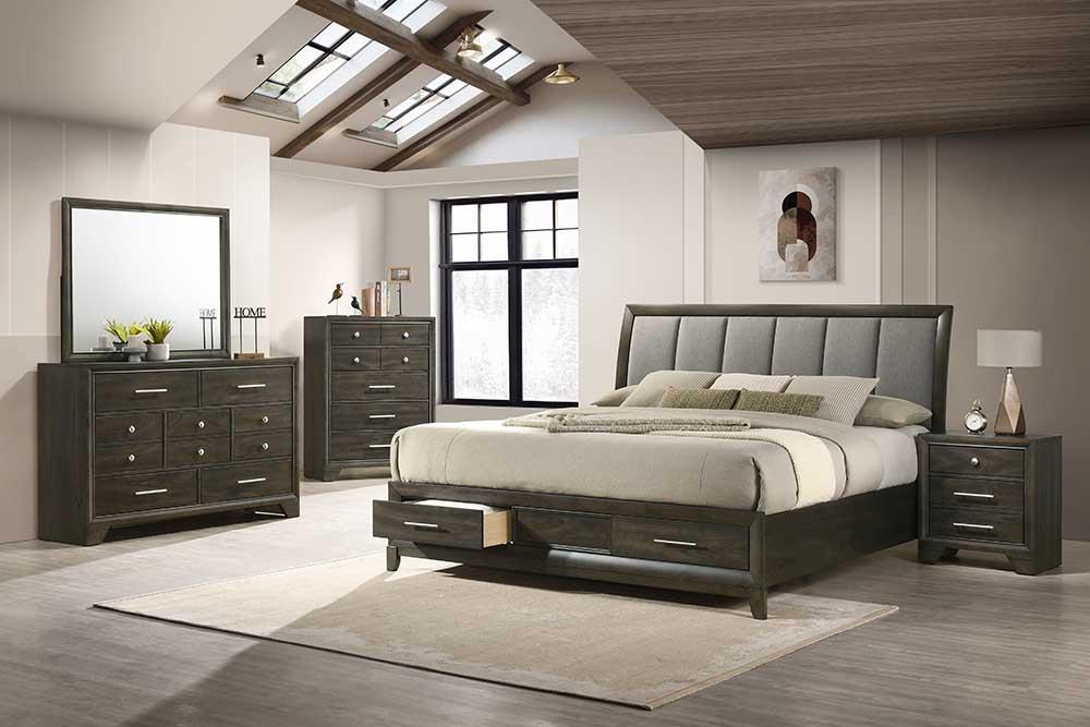 Linden Gray 5-Drawer Chest — view 2